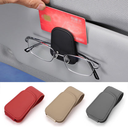 Leather Universal Car Sunglass Holder Clip by HitMyNeed