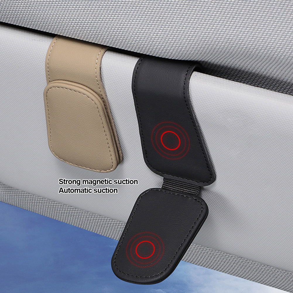 Leather Universal Car Sunglass Holder Clip by HitMyNeed