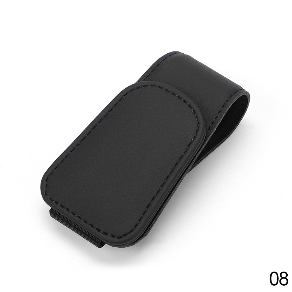 Leather Universal Car Sunglass Holder Clip black by HitMyNeed
