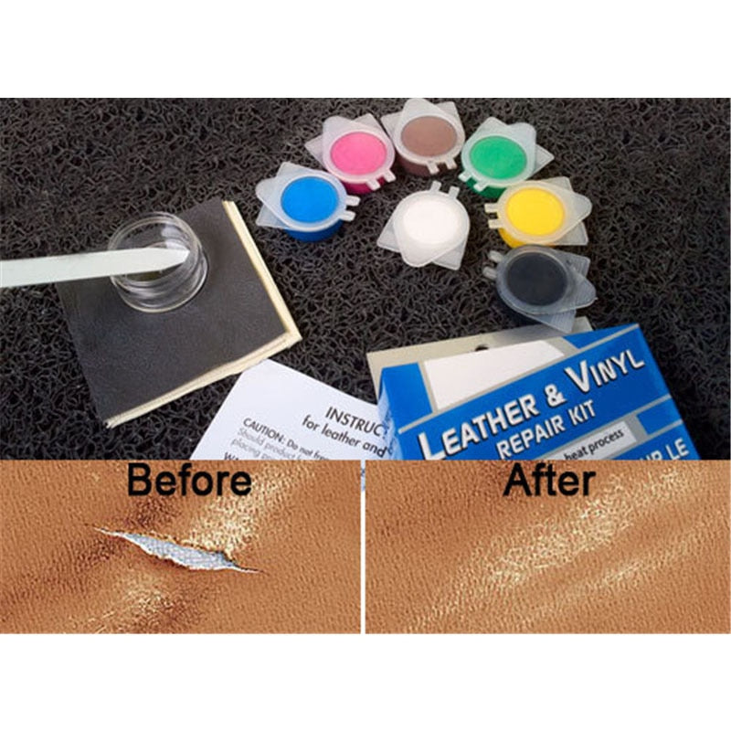 Leather & Vinyl Repair Kit 15 Piece Set by HitMyNeed