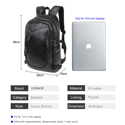 Leather Waterproof Daypack Travel Backpack by HitMyNeed
