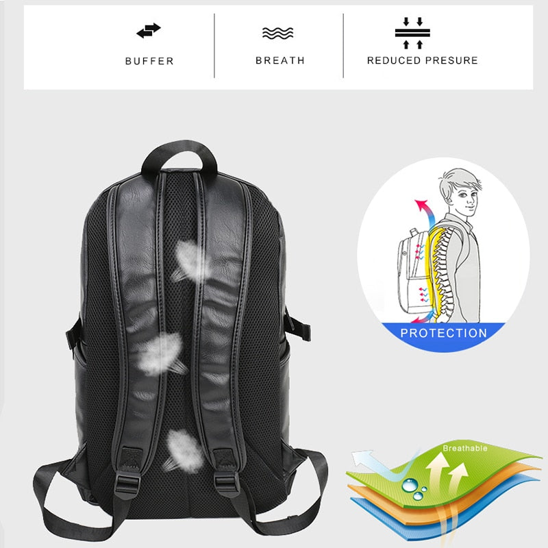 Leather Waterproof Daypack Travel Backpack by HitMyNeed