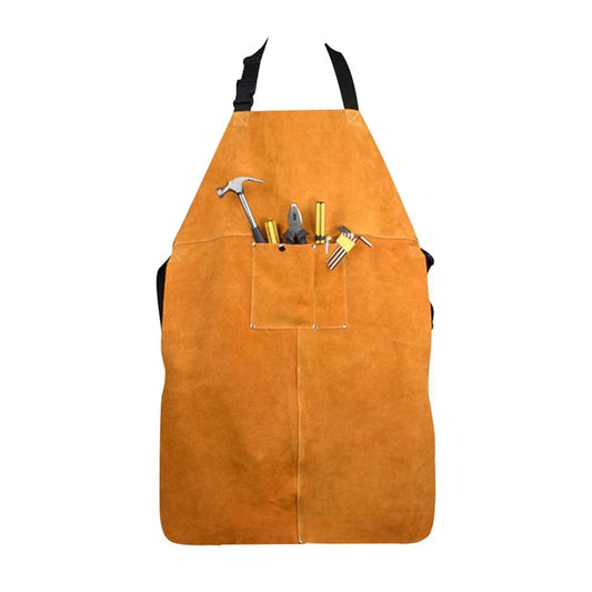 Leather Welding Apron with Pocket and Adjustable Straps by HitMyNeed