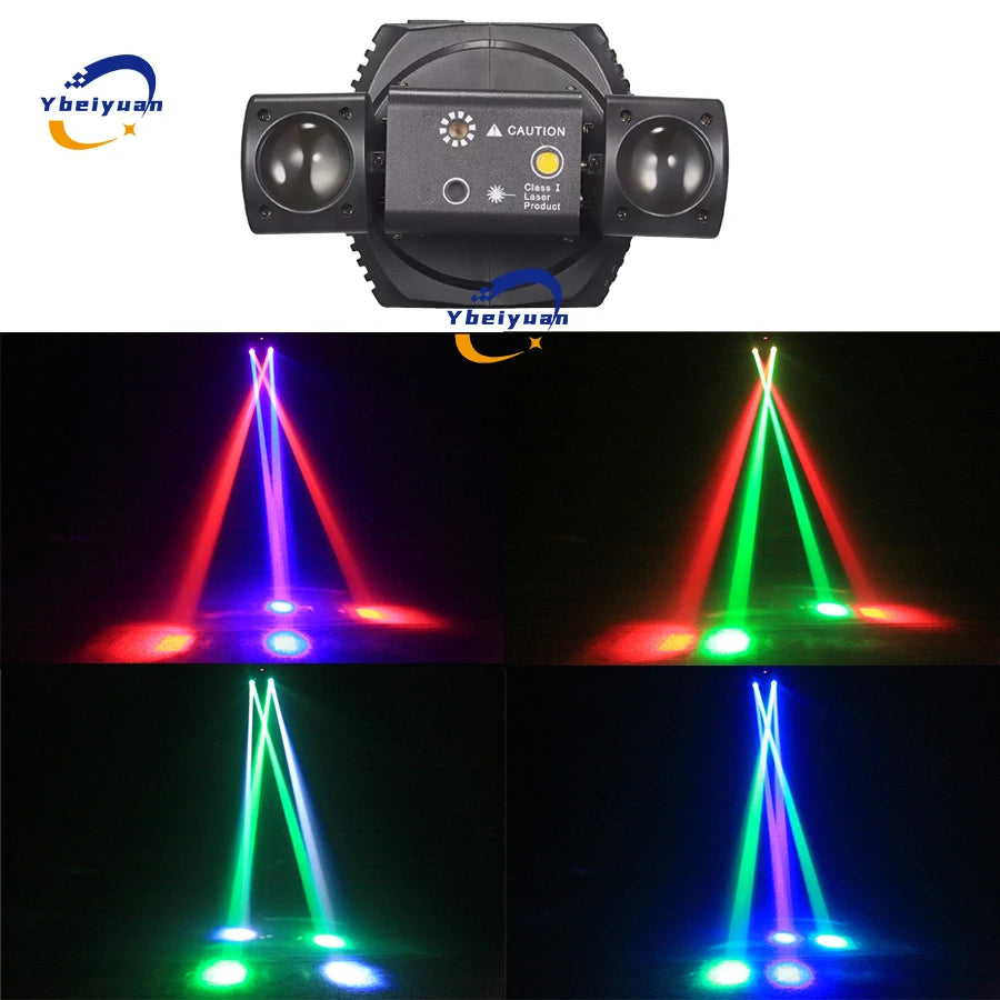 LED 3-in-1 Rotating Laser Strobe Disco Light DMX512 by HitMyNeed