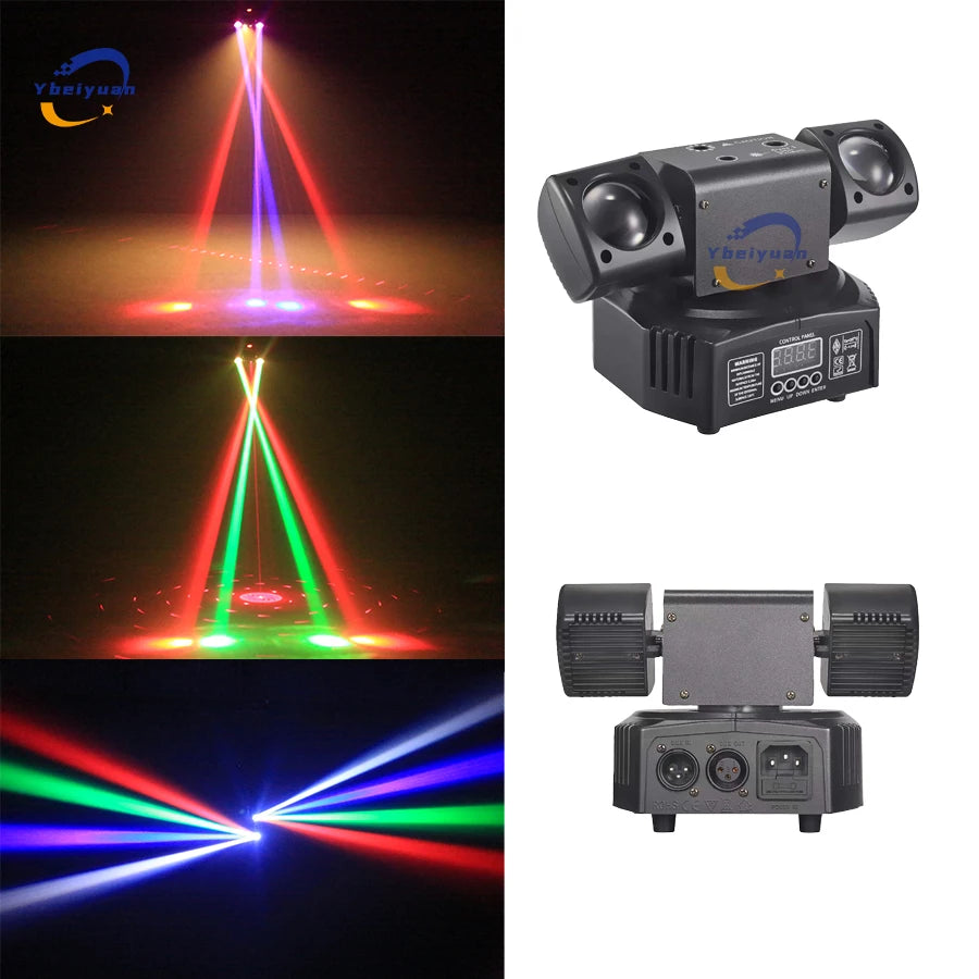 LED 3-in-1 Rotating Laser Strobe Disco Light DMX512 by HitMyNeed