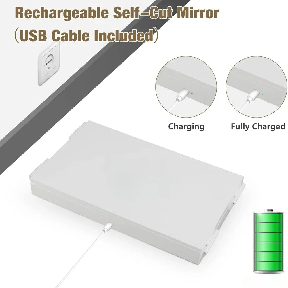 LED 3-Way Self Haircut Mirror with 360° View by HitMyNeed
