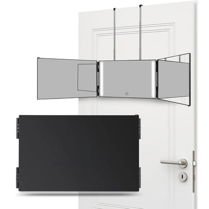 LED 3-Way Self Haircut Mirror with 360° View black-with-led by HitMyNeed