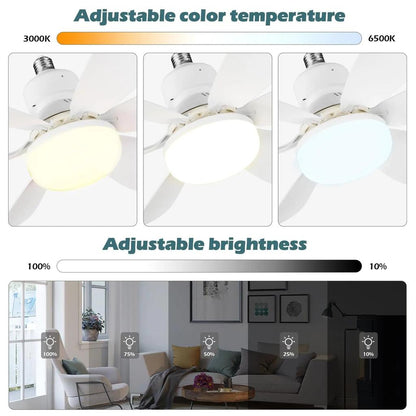 LED 40W Ceiling Fan Light E27 with Remote Dimming by HitMyNeed