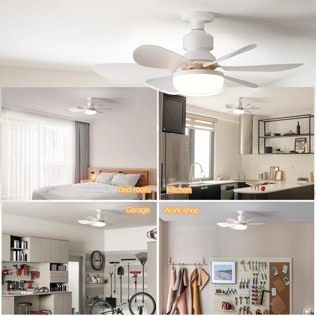 LED 40W Ceiling Fan Light E27 with Remote Dimming by HitMyNeed