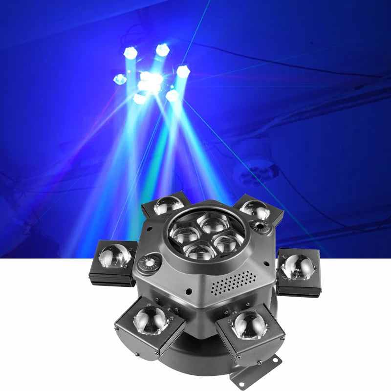 LED 6-Head Moving Beam Light with RG Laser & DMX by HitMyNeed