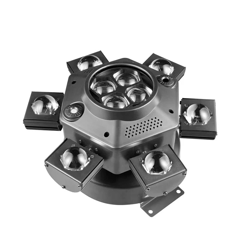 LED 6-Head Moving Beam Light with RG Laser & DMX us-plug by HitMyNeed