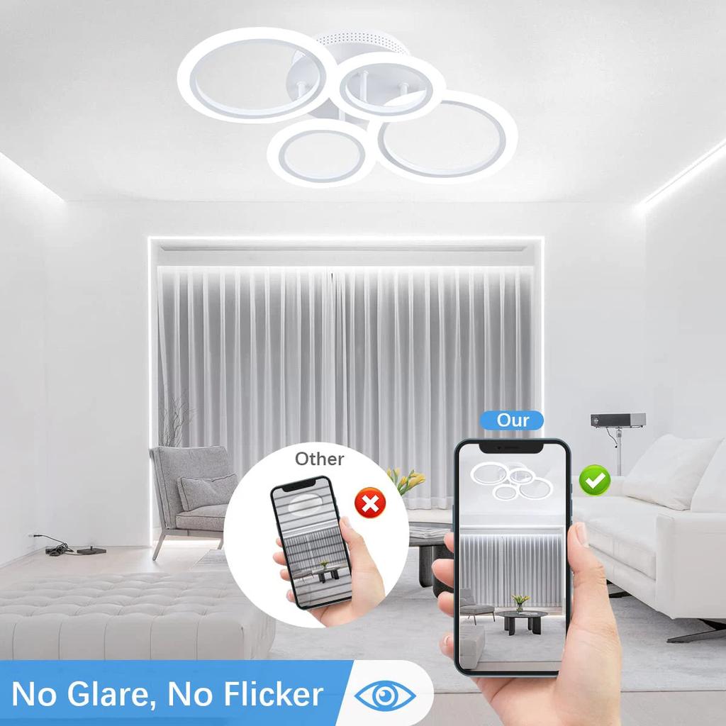 LED Acrylic Ring Ceiling Light with Remote Dimming by HitMyNeed