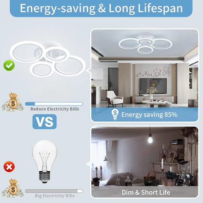 LED Acrylic Ring Ceiling Light with Remote Dimming by HitMyNeed