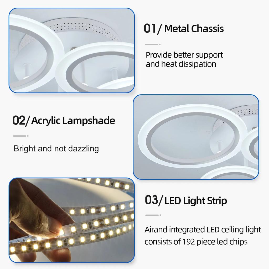 LED Acrylic Ring Ceiling Light with Remote Dimming by HitMyNeed