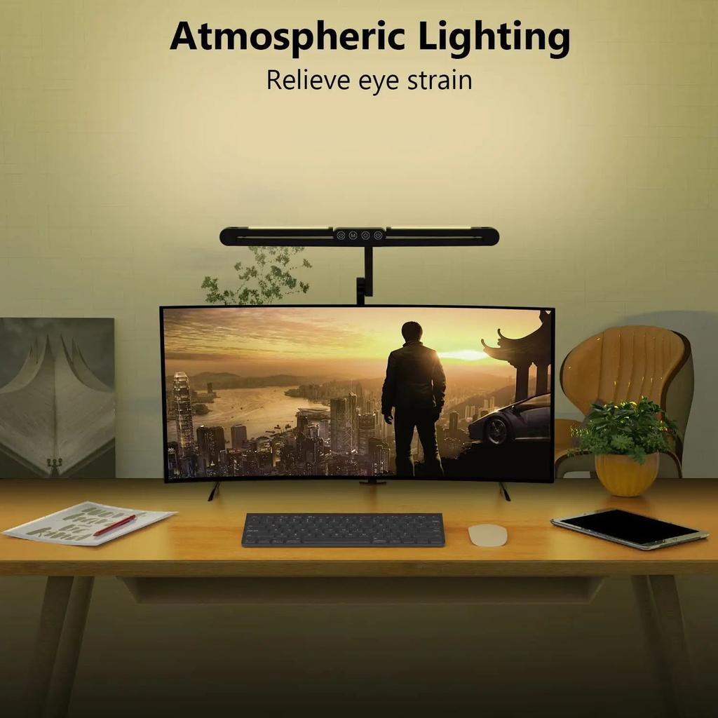 LED Architect Desk Lamp with Clamp, 24W Auto Dimming by HitMyNeed