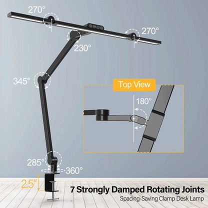 LED Architect Desk Lamp with Clamp, 24W Auto Dimming by HitMyNeed