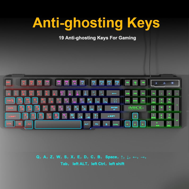 LED Backlit Gaming Keyboard 104-Key Wired by HitMyNeed