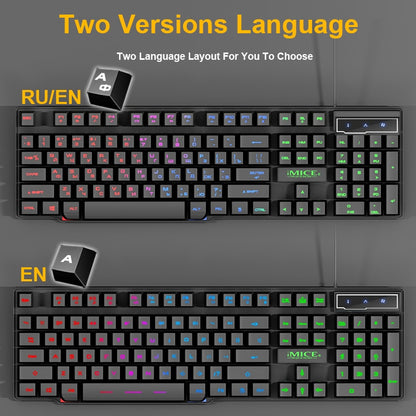 LED Backlit Gaming Keyboard 104-Key Wired by HitMyNeed