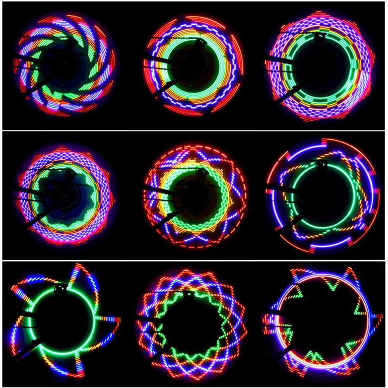 LED Bicycle Tire Light Display with 32 Patterns by HitMyNeed