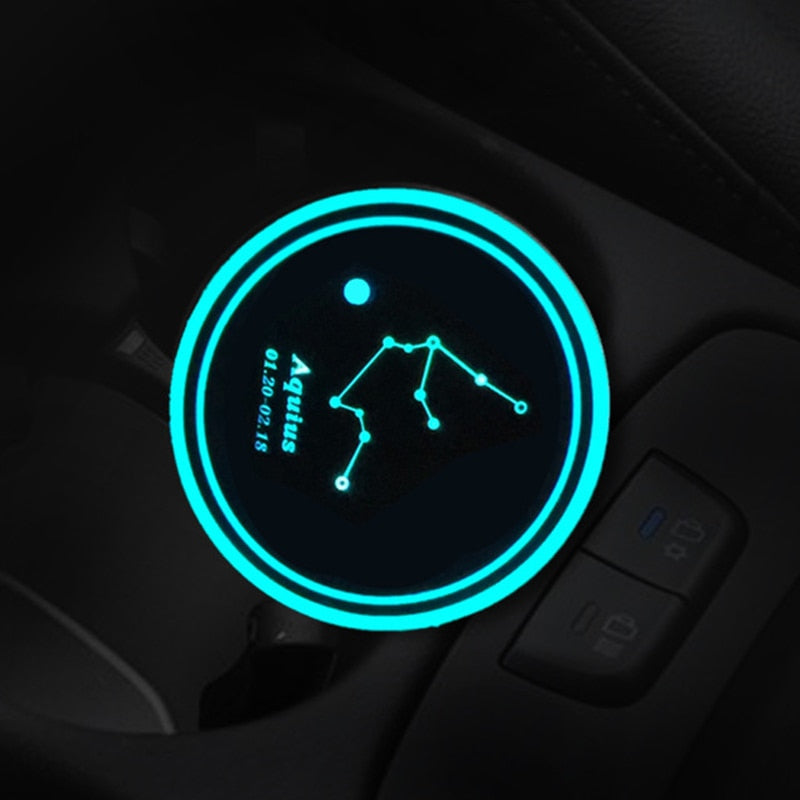 LED Car Cup Holder Coaster Light Pad by HitMyNeed