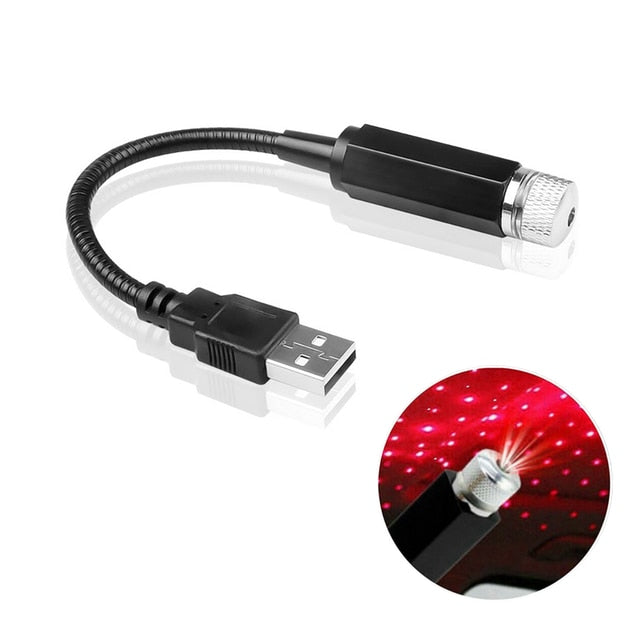 LED Car Roof Star Night Light USB Projector red by HitMyNeed
