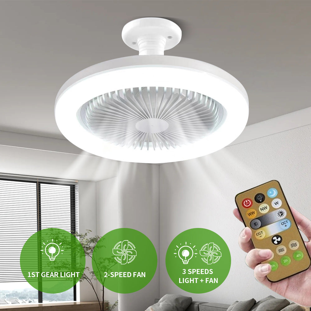 LED Ceiling Fan Bulb with Remote Control, E27 Base by HitMyNeed
