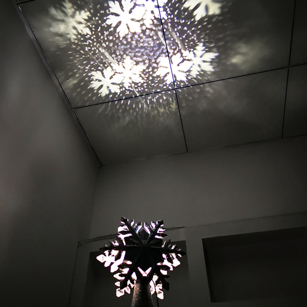 LED Christmas Tree Topper with Rotating Projector by HitMyNeed