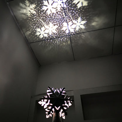 LED Christmas Tree Topper with Rotating Projector by HitMyNeed