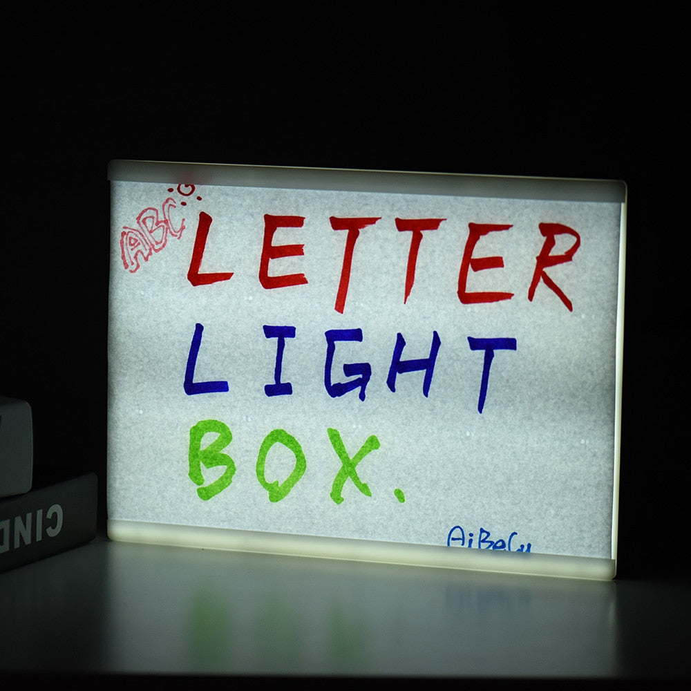 LED Cinematic Message Light Box A4 with Letters by HitMyNeed