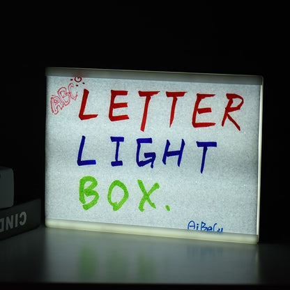 LED Cinematic Message Light Box A4 with Letters by HitMyNeed