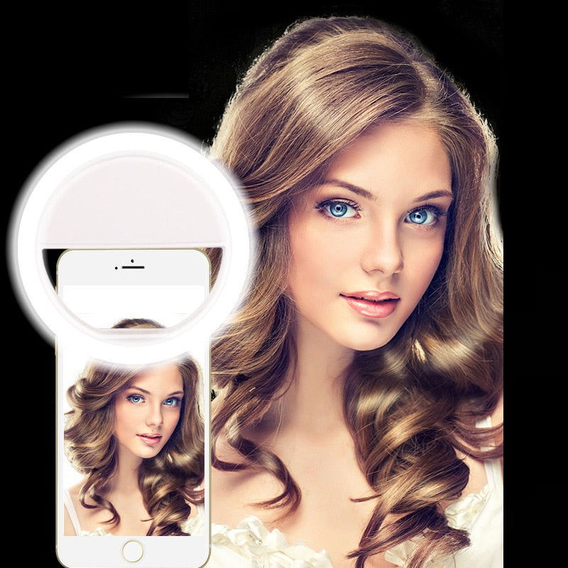 LED Clip-On Selfie Ring Light for Smartphones by HitMyNeed