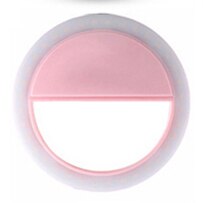 LED Clip-On Selfie Ring Light for Smartphones pink by HitMyNeed