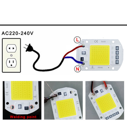 LED COB Chip 10-50W 220V IP65 Smart IC Flood/Spot by HitMyNeed