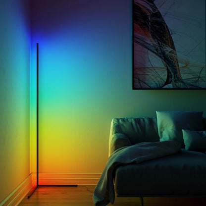 LED Corner Standing Lamp with Warm White & RGB Modes by HitMyNeed