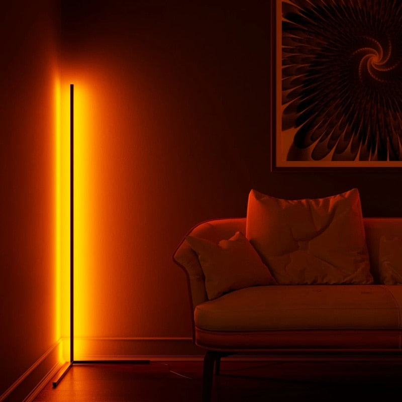 LED Corner Standing Lamp with Warm White & RGB Modes by HitMyNeed