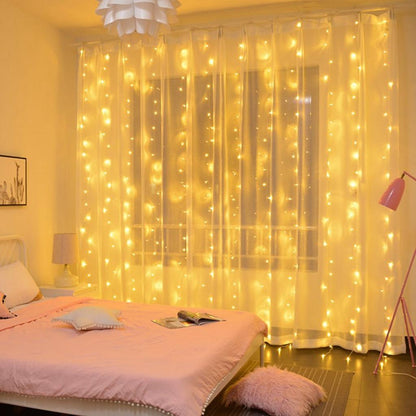 LED Curtain Icicle Fairy Lights 3x1m with Remote by HitMyNeed