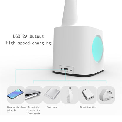 LED Desk Lamp with Clock, Calendar and USB Port by HitMyNeed