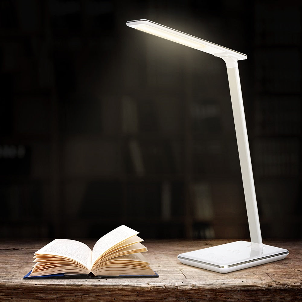 LED Desk Lamp with Wireless Qi Phone Charger by HitMyNeed