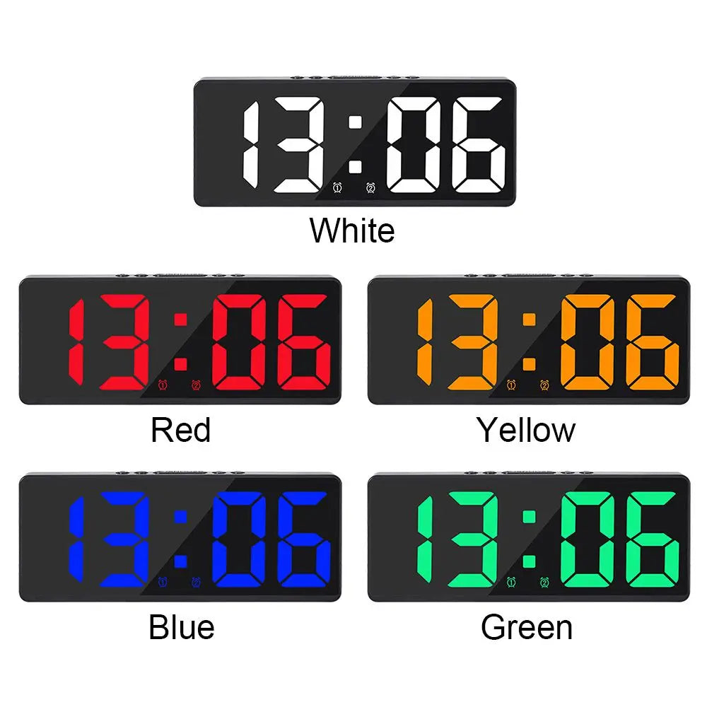 LED Digital Alarm Clock with Color Nightlight & Calendar by HitMyNeed