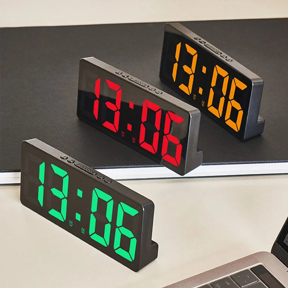 LED Digital Alarm Clock with Color Nightlight & Calendar by HitMyNeed