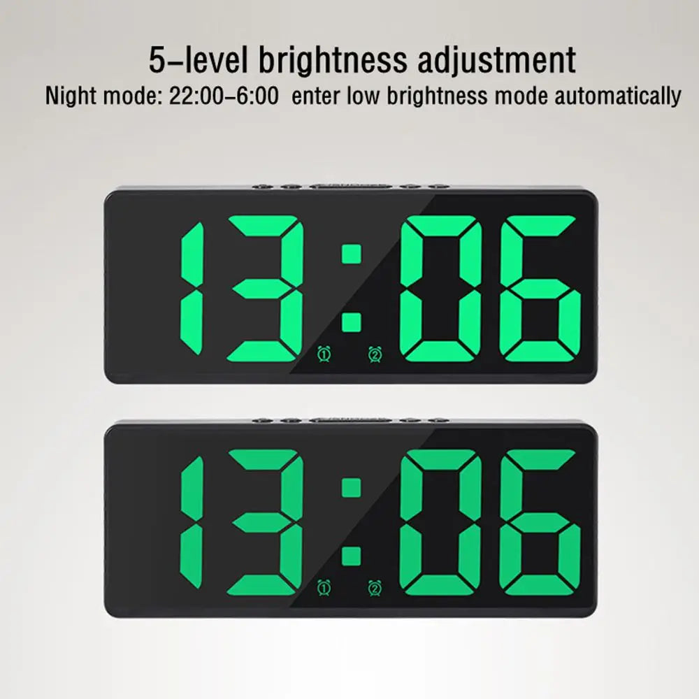 LED Digital Alarm Clock with Color Nightlight & Calendar by HitMyNeed