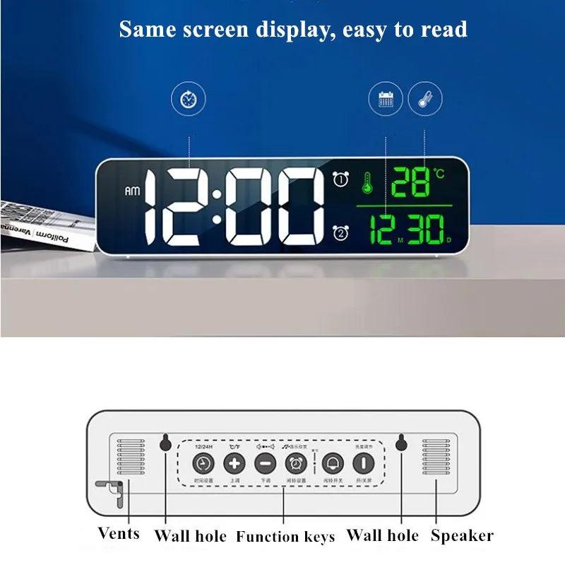 LED Digital Alarm Clock with Date, Temperature & USB by HitMyNeed