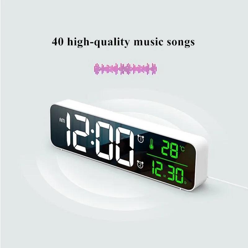 LED Digital Alarm Clock with Date, Temperature & USB by HitMyNeed