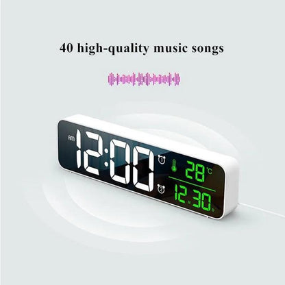 LED Digital Alarm Clock with Date, Temperature & USB by HitMyNeed