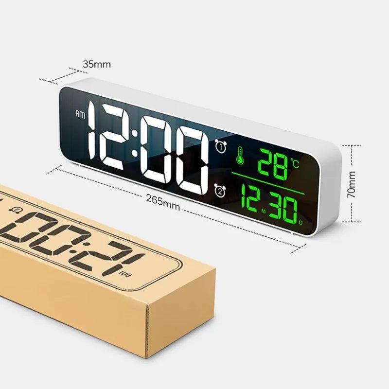 LED Digital Alarm Clock with Date, Temperature & USB by HitMyNeed