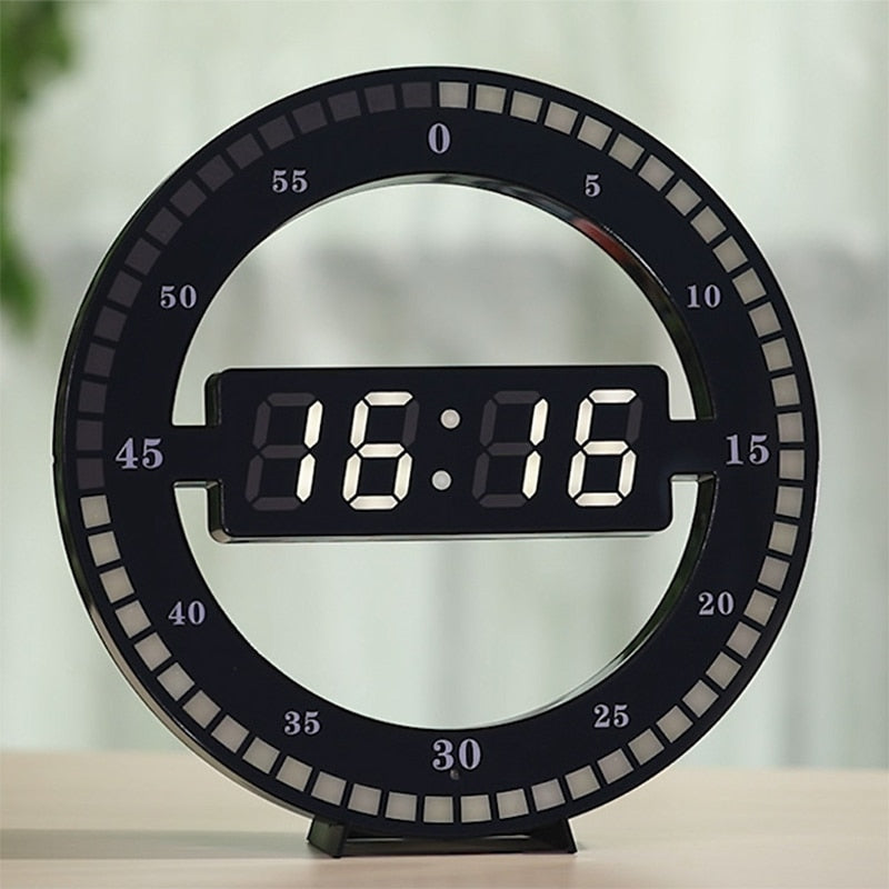 LED Digital Wall and Desk Clock with Auto Dimming by HitMyNeed