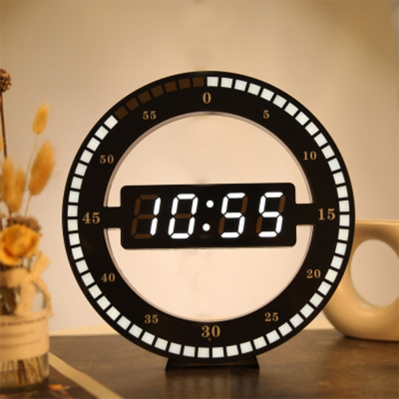 LED Digital Wall and Desk Clock with Auto Dimming by HitMyNeed