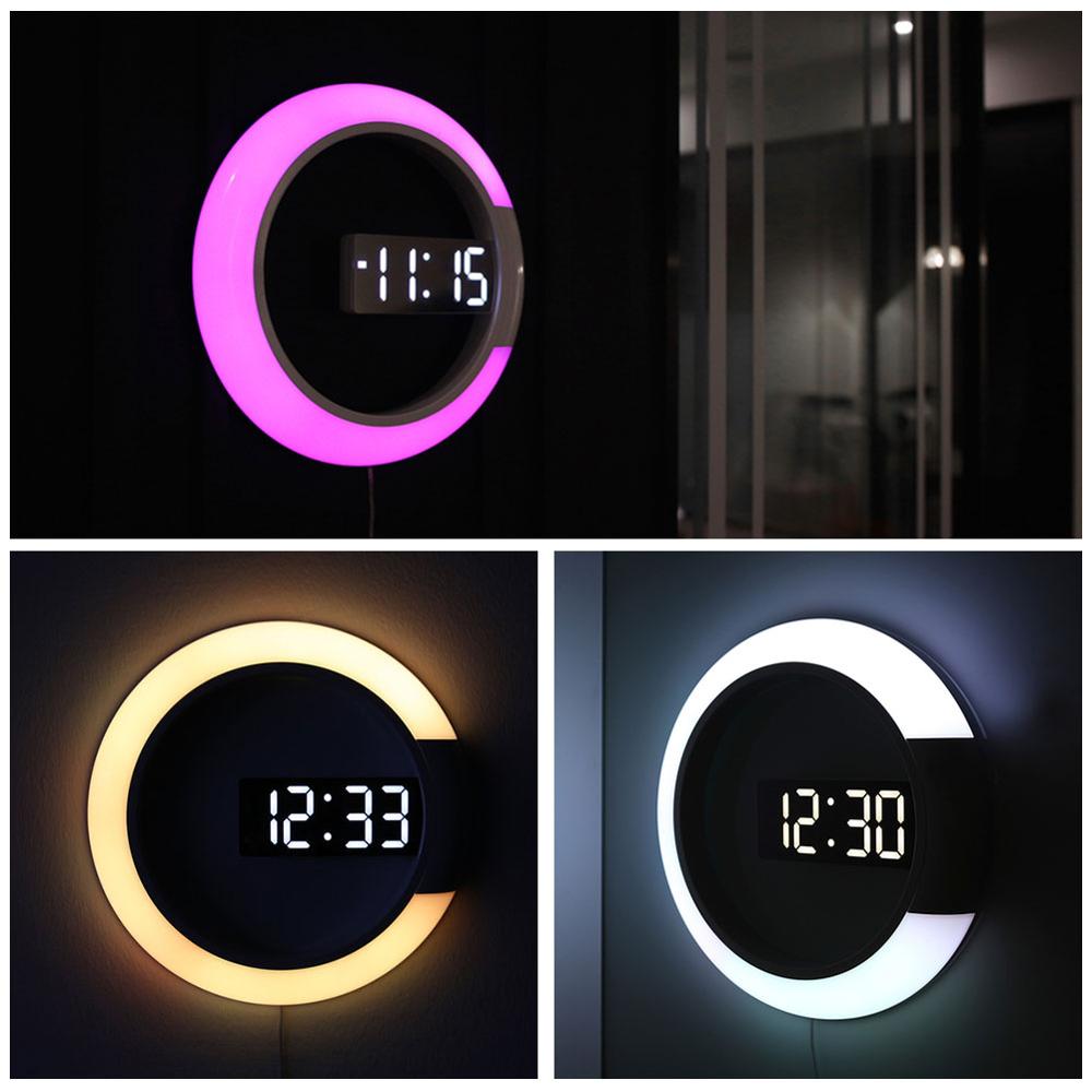 LED Digital Wall Clock with Night Light & Remote by HitMyNeed