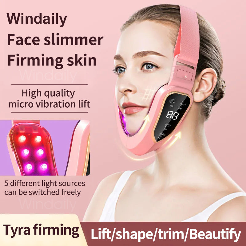 LED Facial Lifting & V-Shape Chin Massager Belt by HitMyNeed