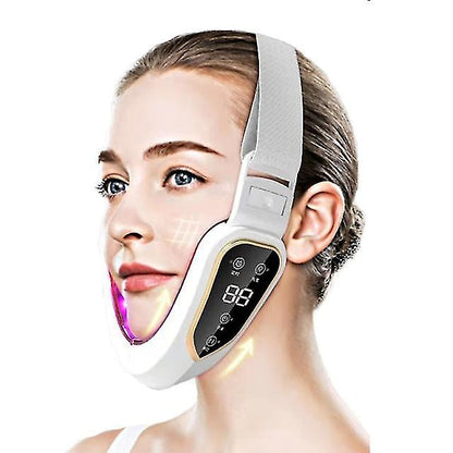 LED Facial Lifting & V-Shape Chin Massager Belt by HitMyNeed